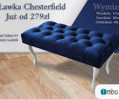 Ławka Pikowana Chesterfield 80cm